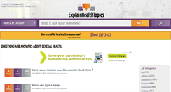 Desktop Screenshot of explainhealthtopics.com