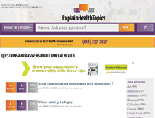 Tablet Screenshot of explainhealthtopics.com